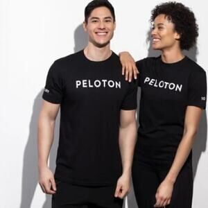 Peloton Unisex Black Century Ride Logo Shirt Size S